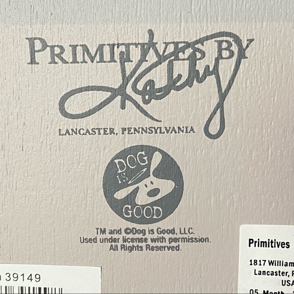 Primitives By Kathy Wood Box Sign Decor - Dog Never Relax Alone - NEW! - Picture 8 of 12